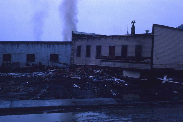 Alaska 1964 Good Friday earthquake damage. Picture