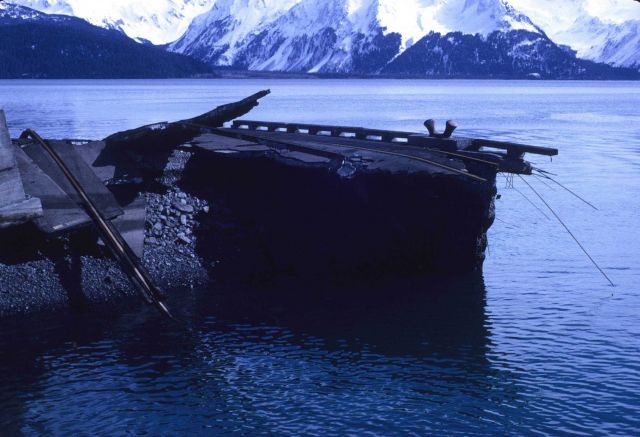 Alaska 1964 Good Friday earthquake and tsunami damage. Picture