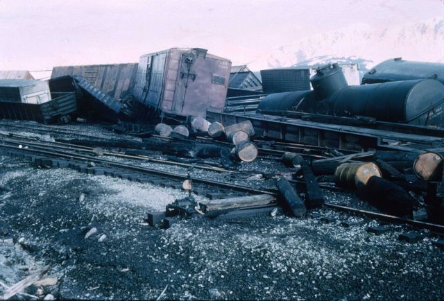 Alaska 1964 Good Friday earthquake and tsunami damage. Picture