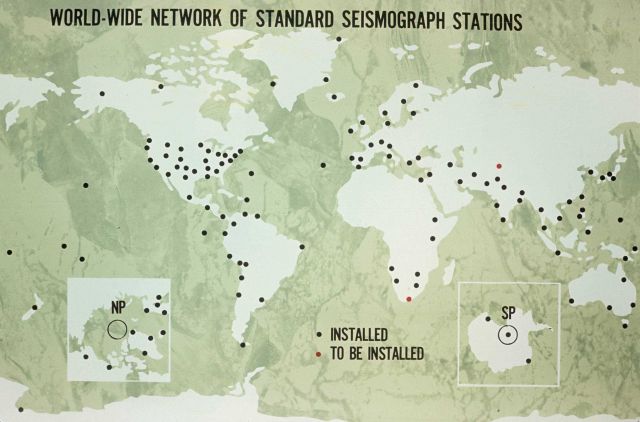 World-wide network of standard seismograph stations managed by Coast and Geodetic Survey Picture