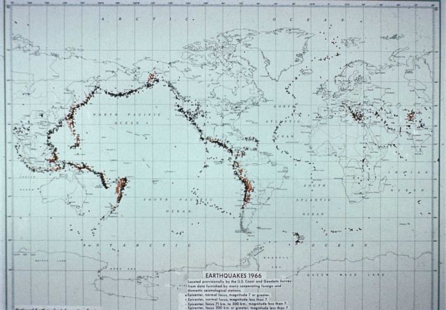 Map of Earthquakes 1966 Picture