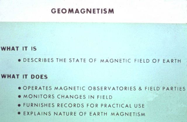 What the Geomagnetism Branch of the Coast and Geodetic Survey did Picture