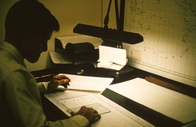 Hand-scaling of magnetograms. Picture