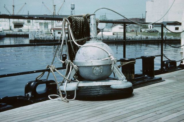 Bottom mounted gravity meter ready for deployment. Picture