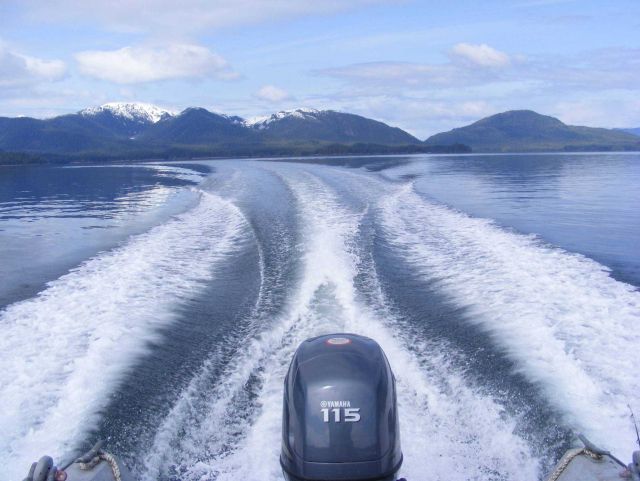 Gettin' it on in a work boat used for reconnaissance, beach landings, tide gage installation, transporting work crews, etc. Picture