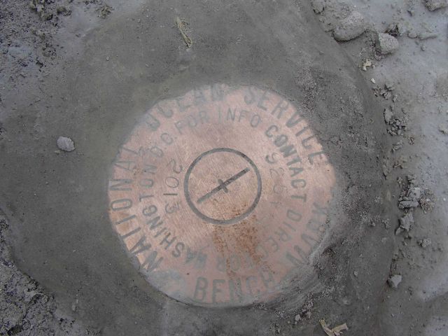 Bench mark 9251A established in 2013. Picture