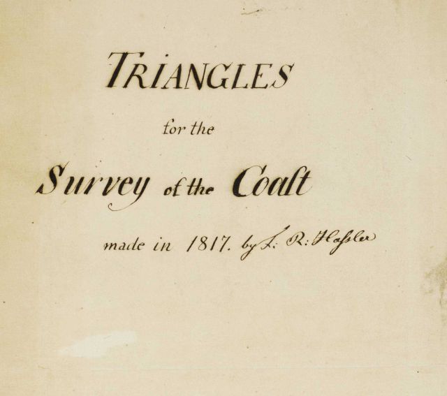 Title page of computation book of ' Triangles for the Survey of the Coast' made in 1817 by F.R Picture