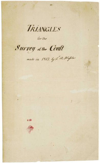 Title page to computations of triangles observed by Ferdinand Hassler around New York City in 1817. Picture