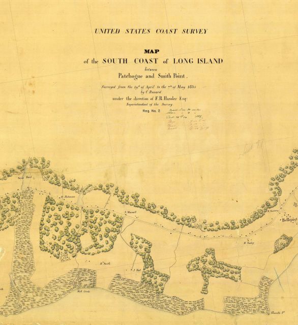 Topographic sheet between Patchogue and Smith Point, Long Island, by Charles Renard Picture