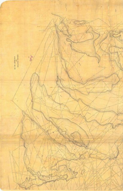 Portion of Chart of Sandy Hook Bar showing bottom configuration between Sandy Hook and Long Island. Picture