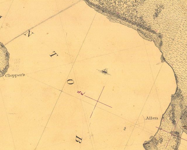 A sketch of a ship was found on Topographic Survey T-331 of 