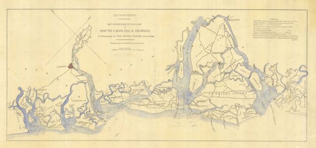 Map of Portions of Seacoast of South Carolina and Georgia in Possession of the United States, December 12th 1861 Picture