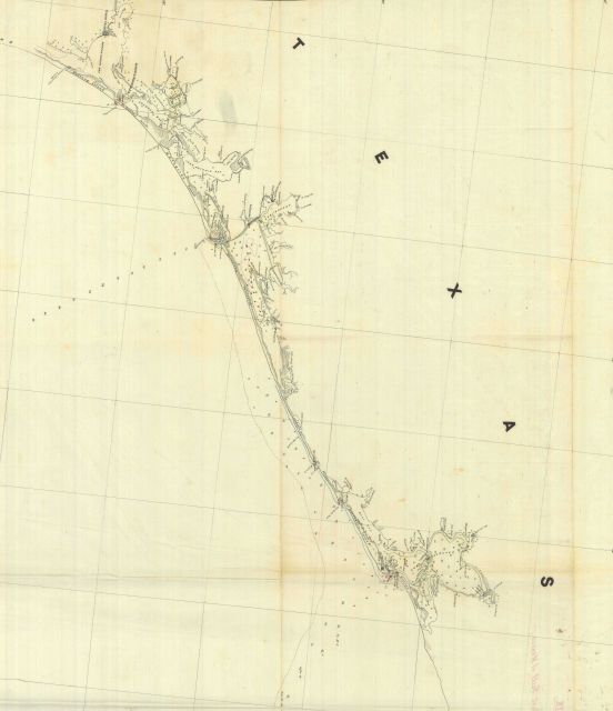 Reconnaissance map of the Coast of Texas from Corpus Christi to Bolivar Peninsula. Picture