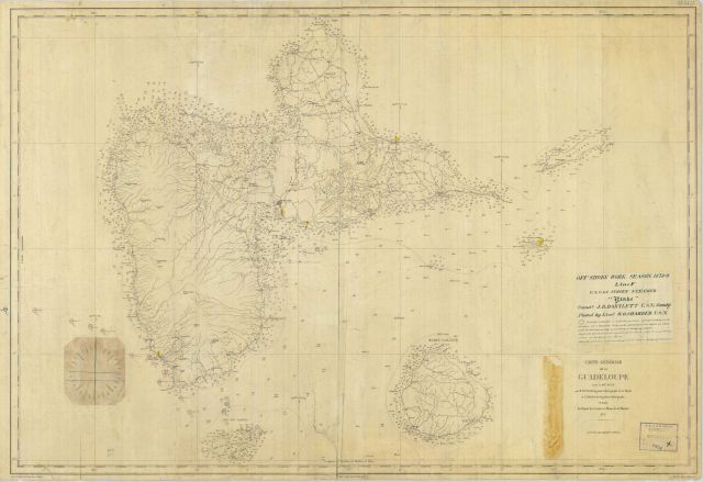 Carte Generale de Guadelupe 1875 Picture