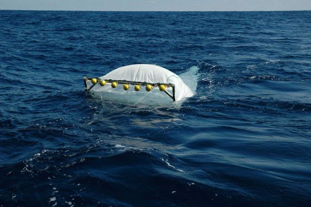 Neuston net deployed off the starboard side of the ship Picture