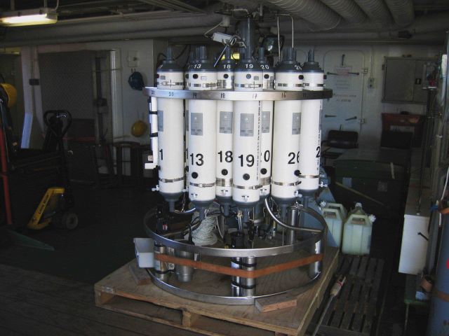The conductivity-temperature-depth (CTD) package Picture