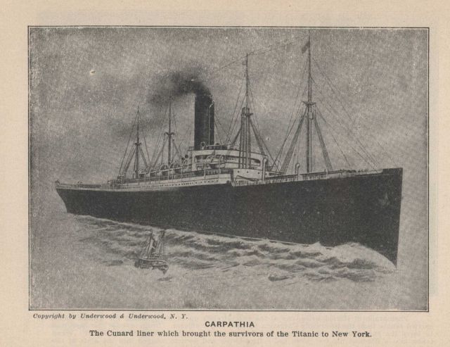 The CARPATHIA, the Cunard liner that brought the survivors of the TITANIC disaster to New York Picture