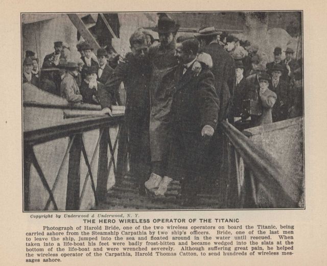 Harold Bride, the hero wireless operator of the TITANIC, who stayed at his post transmitting until power was lost Picture