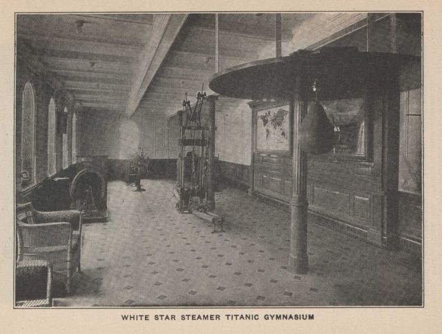 White Star Steamer TITANIC gymnasium In: Marshall, Logan 1912 Picture