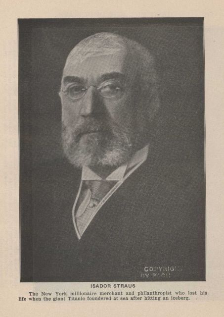Isidor Straus a New York millionaire who went down with the TITANIC Picture