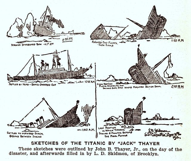 An eyewitness impression of the sinking of the TITANIC by Jack Thayer Picture
