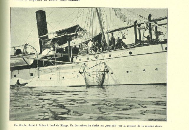 Recovering a trawl net used for scientific sampling of marine biota on board the Dutch research vessel SIBOGA in the Dutch East Indies (modern day Ind Picture