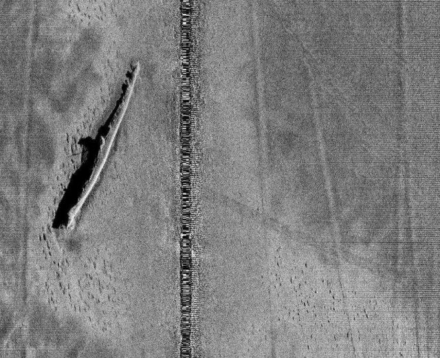 Submarine S5 sidescan sonar image. Picture