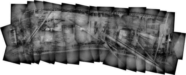 Photo mosaic of sunken vessel. Picture