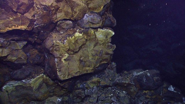 Yellow and brown hydrothermal alteration Picture