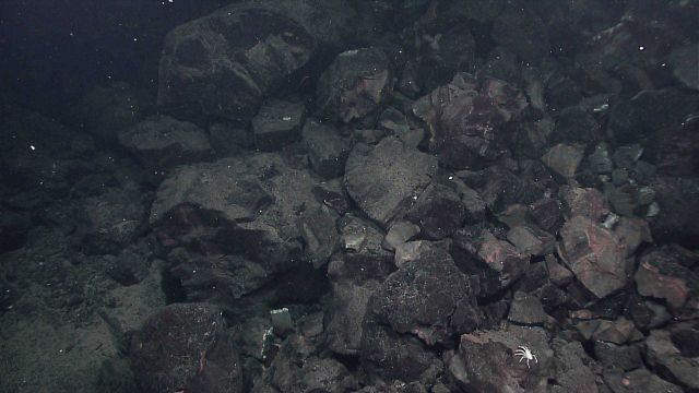 Angular boulders of volcanic rock Picture