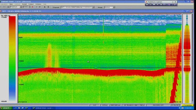 Natural gas seep imaged with acoustic sounding technology Picture