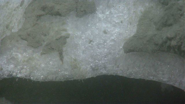 A closeup view of a methane hydrate outcrop at a cold seep site Picture