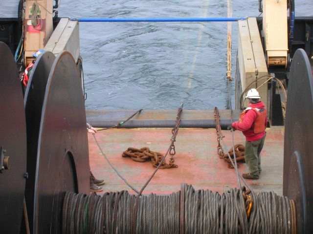 Teacher at Sea on board the NOAA Ship OSCAR DYSON. Picture