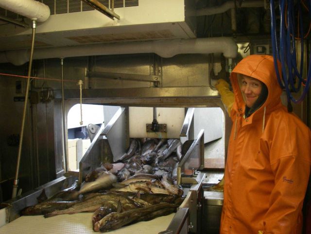 Teacher at Sea on board the NOAA Ship OSCAR DYSON. Picture