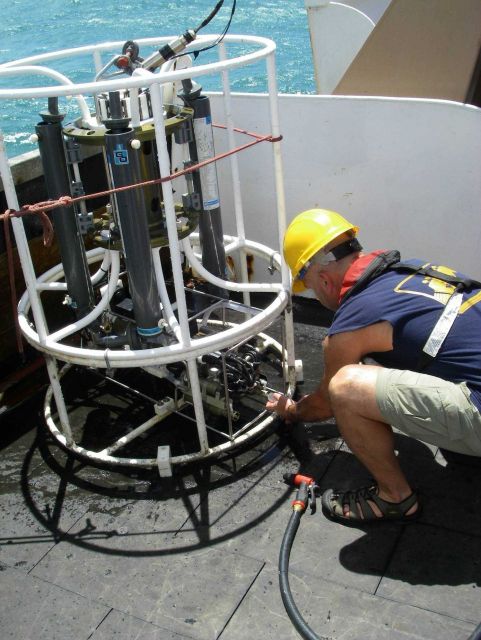 Teacher at Sea on board the NOAA Ship OREGON II. Picture