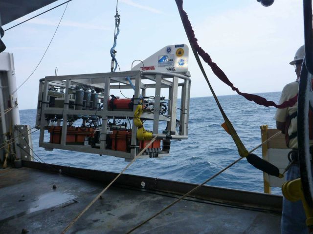 Teacher at Sea on board the NOAA Ship HENRY BIGELOW. Picture