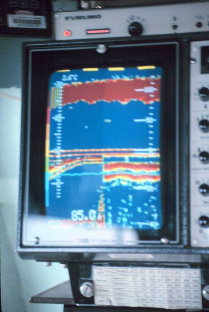 Depth and water temperature display Picture