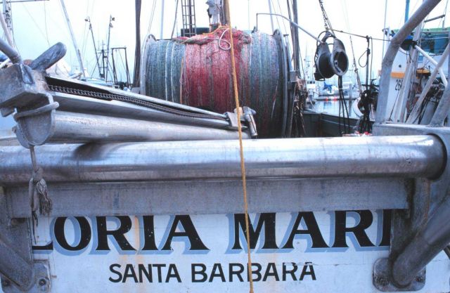 Part of the colorful fishing fleet at Santa Barbara Picture