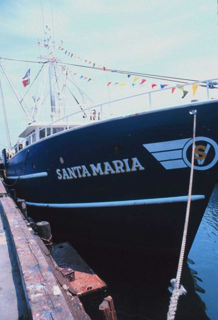 The F/V SANTA MARIA flies the U Picture