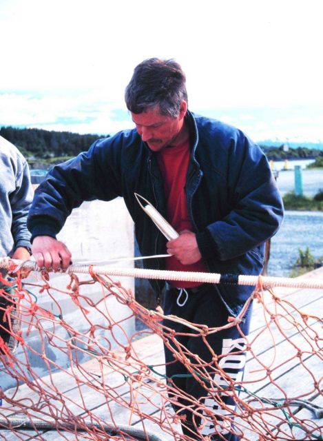Fishermen mending nets at St Picture