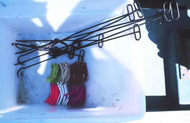 Gaffing hooks - used to haul aboard fish that are too large to be brought aboard in the nets Picture
