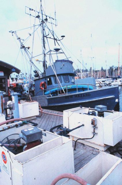 Fuel pumps for fishing vessels at the commercial piers Picture