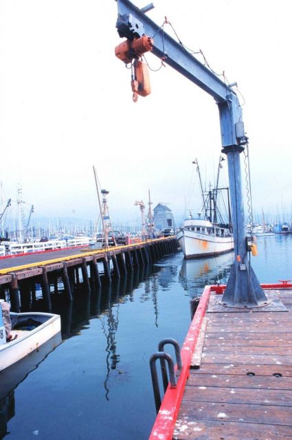 Hoists for use by fishing vessels at the commercial piers Picture