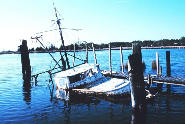 Even boat's die - once a cherished workboat of a North Carolina crabber Picture