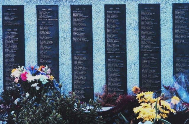 Names inscribed on Seattle Fishermen's Memorial Picture