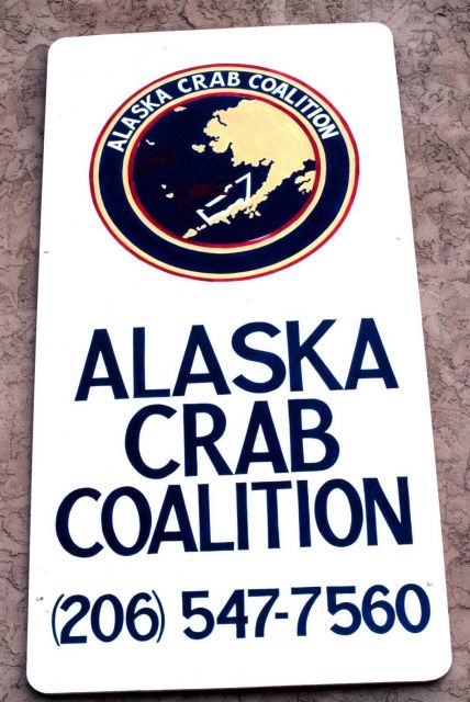 Sign on headquarters of Alaska Crab Coalition Picture