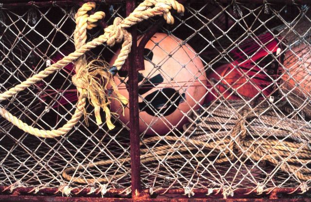 Crab pots used in the North Pacific king crab fishery Picture