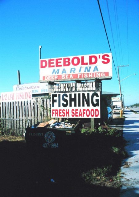Deebold's Marina advertising deep sea fishing trips Picture