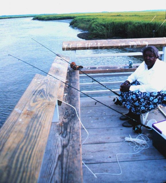 Fishing for spot (member of the croaker or drum family) Picture