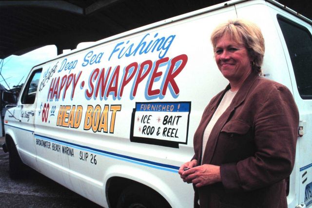 Van advertising deep sea fishing from a headboat Picture